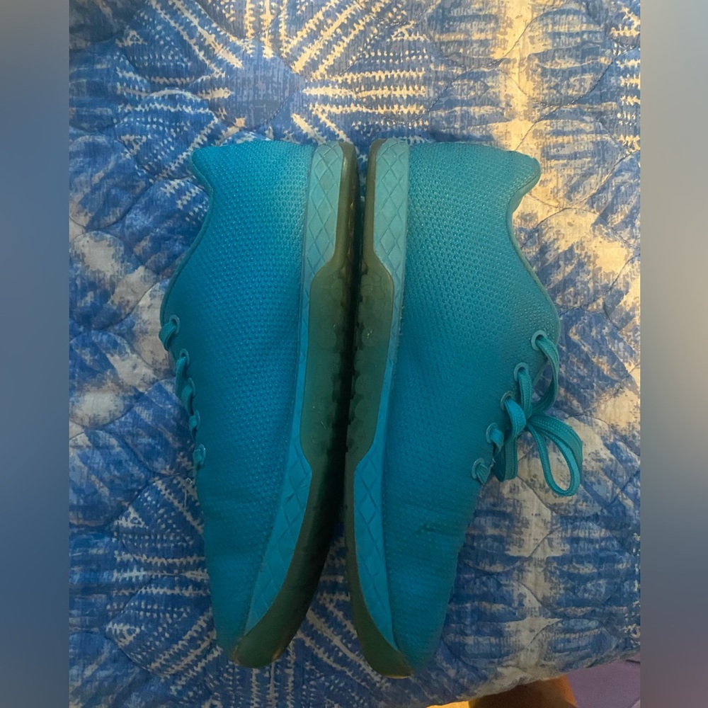 Neon blue no bull trainers